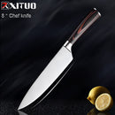 Cuchillo de cocina XITUO, cuchillos de Chef, 1-5 uds., cuchillo japonés de acero inoxidable de alto carbono, cuchillo Santoku para verduras, herramienta para cortar