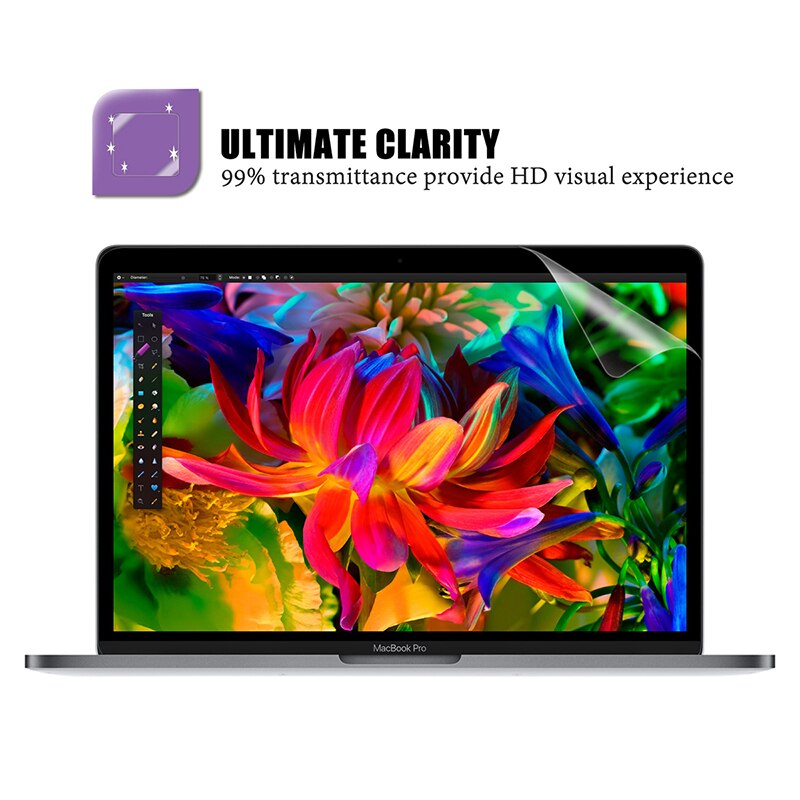 Screen Protector for MacBook Pro 15 Inch 2019 Model A1707/A1990, HD Film with Hydrophobic Coating Protect Macbook Pro15 skin