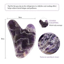 Masajeador de amatista para Estiramiento Facial, rodillo de piedra de Jade, piedra de cristal Natural, herramienta para adelgazar la barbilla fina, belleza Facial, cuidado de la piel