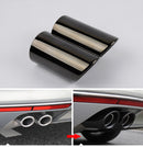2 unids/set de cubiertas de tubos de escape de coche de acero inoxidable cromado para Audi A1 A3 A4 TT 2009-2015/VW Volkswagen PASSAT