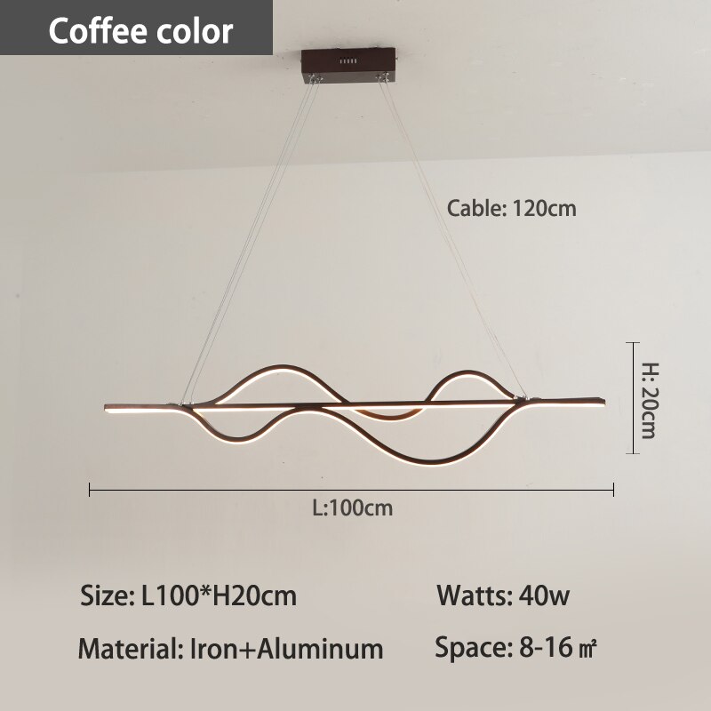 NEO Gleam longitud 1000mm regulable RC luces colgantes modernas Led para comedor cocina habitación Bar lámpara colgante accesorios
