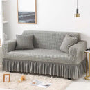 Elastic Sofa Cover Living Room Solid Color Sofa Cover Lattice Sofa Cover Elegant Skirt for Living Room Armchair Couch Sofa