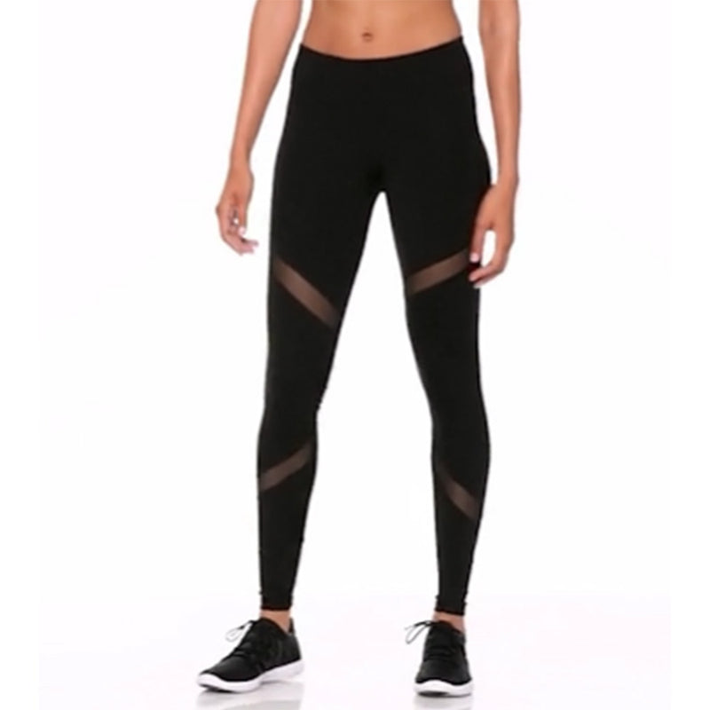 Women Splice Running Yoga Pants High Waist Mesh Seamless Leggings Training Fitness Gym Leggings Elastic Sportswear Sport Pants