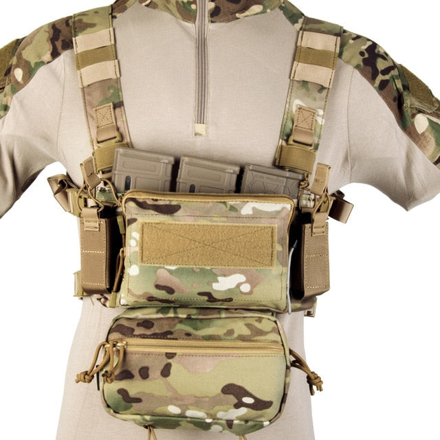 Tactical Micro Chest Rig Modular H Harness D3CR Paquete divertido SACK Pouch Chaleco de combate 5.56 Mag Airsoft