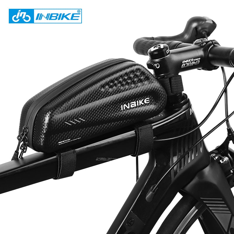 Bolsa de bicicleta de carcasa dura INBIKE, bolsa de tubo superior impermeable, capacidad a prueba de lluvia, bolsa de cuadro delantero de bicicleta MTB, accesorios de ciclismo IB297