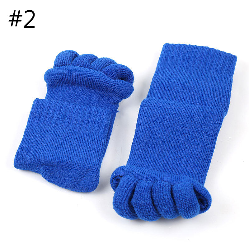 1Pair BYEPAIN Five Toes Separators Foot Sock Hallux Valgus Corrector Bunion Adjuster Foot Care Alignment Straightener Socks