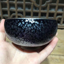 Jianzhan Chinese Traditional Skill Tenmoku Tea Bowl Sky Eye Drinkware Matcha Chawan Bowl Oil Spot Japanese Tea Utensils Handmade