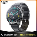 LIGE 2021 New Smart Watch Men Full Touch Screen Sports Fitness Watch Waterproof Bluetooth Call For Android iOS Smartwatch Mens