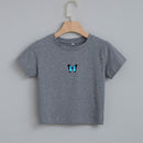 Fashion Cartoon Blue Butterfly Print Crop Top Harajuku O Neck Cropped T Shirt Cute Women T-shirt Gothic Women Tshirt Streetwear