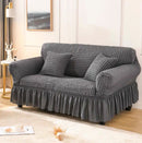 Elastic Sofa Cover Living Room Solid Color Sofa Cover Lattice Sofa Cover Elegant Skirt for Living Room Armchair Couch Sofa