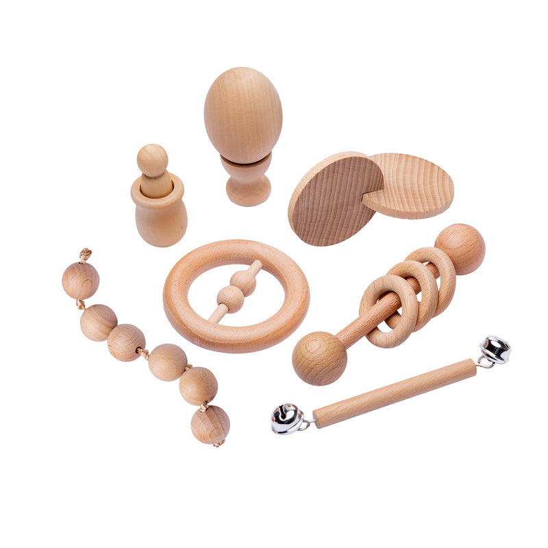 1Set Puzzle Baby Toy Wooden Teether Baby Rattles Beech Wooden  geometry Shape Children Gifts Product Montessori Teaching Toys