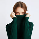 HLBCBG chic Autumn winter thick Sweater Pullovers Women Long Sleeve casual warm basic turtleneck Sweater female knit Jumpers top