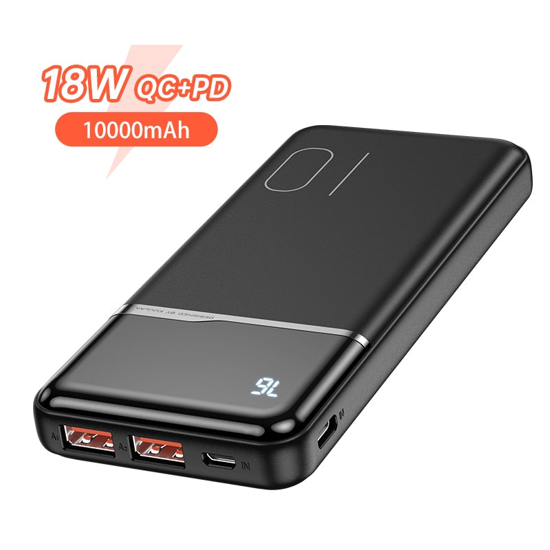 KUULAA 10000mAh Power Bank Portable Charger Power Bank 10000 mAh Fast Charging External Battery Phone Charger For Xiaomi IPhone