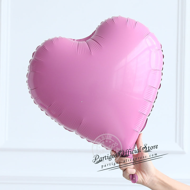 10Pcs 18Inch Multi Rose Gold Heart Foil Balloons Metal Helium Globos Wedding Party Decorations Girl Birthday Engagement Gifts