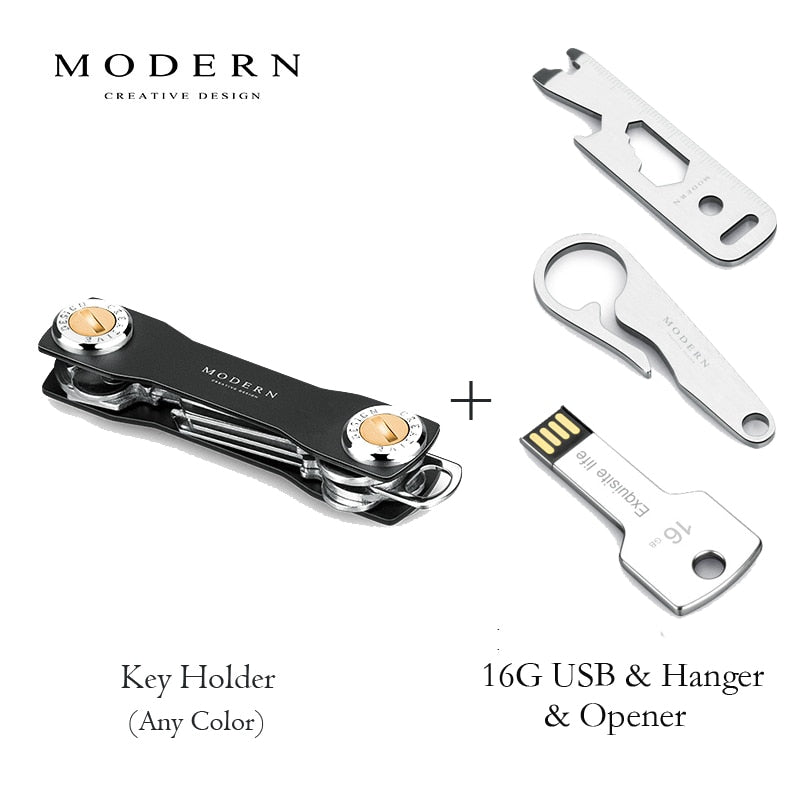 2022 Modern-Brand Aluminium Key Wallet DIY Schlüsselanhänger EDC Pocket Key Holder Key Organizer