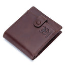 BULLCAPTAIN Genuine Leather Men's Wallet Coin Purse Small Wallet Retro Short Wallet British Casual Multifunction Wallet