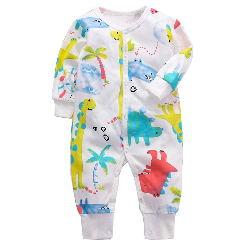 Baby Clothes Autumn 2021 Newborn Baby Pure Cotton Long-sleeved Jumpsuit Romper 3-24M Baby Boy&Girl Clothing