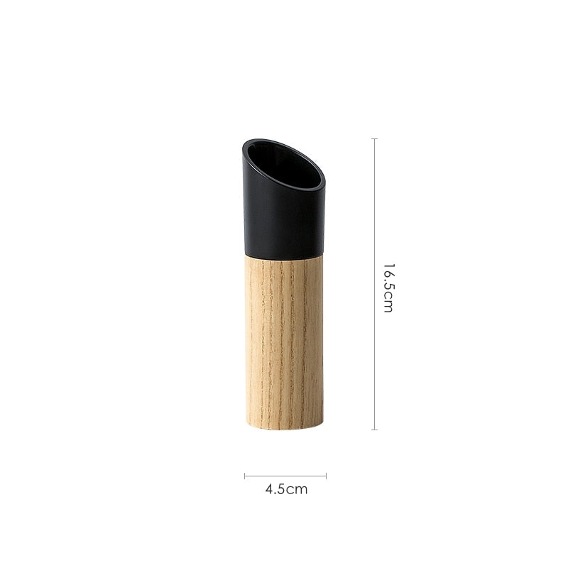 Nordic Wooden Salt and Pepper Mill Spice Nuts Mills Handheld Seasoning Grinder Bottle Cooking Home Decoration Kitchen BBQ Tools