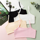 4 Uds. Chaleco de estudiante de una sola capa para niñas, chaleco pequeño de algodón puro para adolescentes de 8 a 15 años, chaleco de una sola capa para niñas