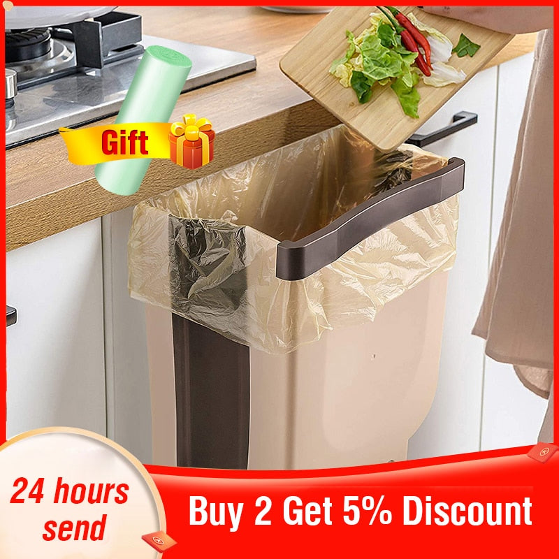 Kitchen Folding Trash Can Car Recycle Bin Trash Bin Kitchen Dustbin Garbage Rubbish Bin Garbage Can Waste Bin For Kitchen