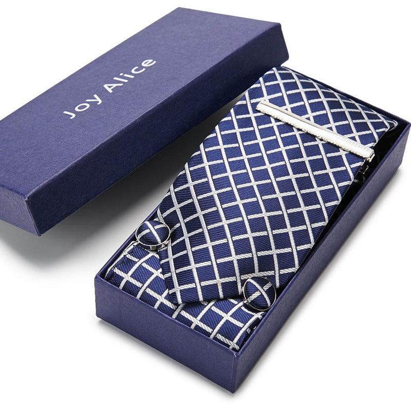 Gift Box 38 styles Tie Set Hanky Cufflinks With Gift Box Jacquard Woven Neckties Set For Men Wedding Party Lots of  accessories