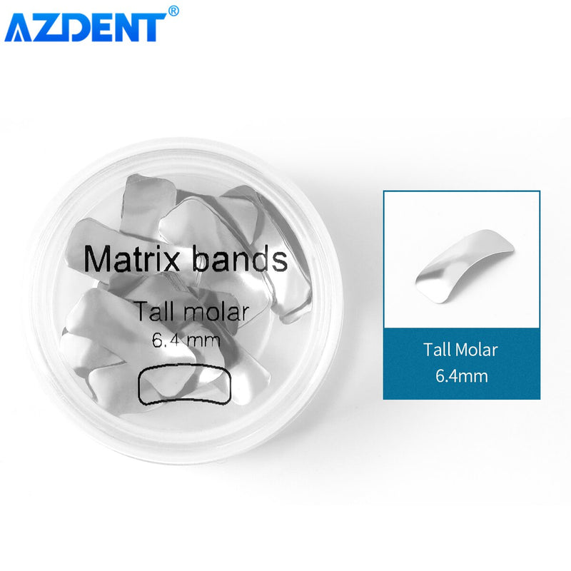 AZDENT Dental Sectional Matrix Contoured System Metal Matrices Dentistry Matrix Band Resin Clamping Seperating Ring Autoclavable