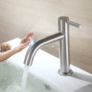 Grifo de lavabo táctil SDSN SUS304 de acero inoxidable, grifo de lavabo de baño frío único con Sensor, grifo de lavabo negro, grifos de Control táctil
