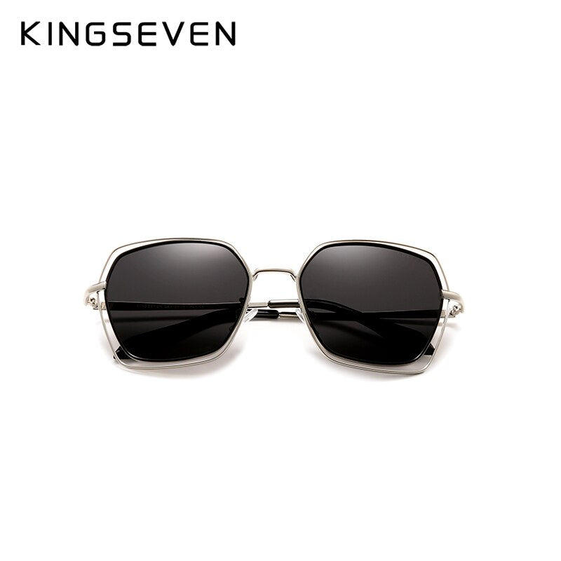 KINGSEVEN 2022 Elegant Series Women Polarized Sunglasses Double Frame Fashion Design Women Glasses Female Eyewear Zonnebril dame