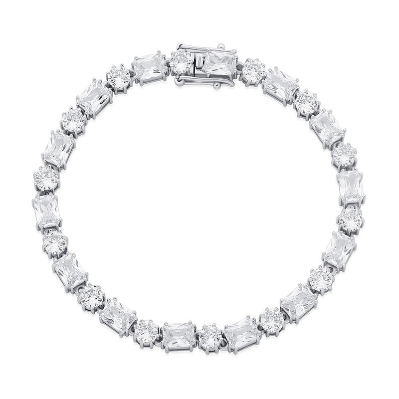 TOPGRILLZ 6mm Bracelets High Quality Round and Square Iced Out Cubic Zirconia Women&