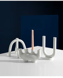 Northern European-Style Ceramic Candlestick Decoration Geometric Candle Holder Wedding Home Decore DiningTable Decoration