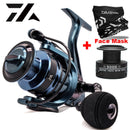 Doppelspule Spinning Angelrolle Metallarm l Angelrollen Salzwasser Karpfen Feeder Baitcast Casting Reel