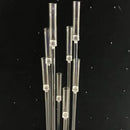 Juego de 2 candelabros acrílicos de 8 cabezas, todos los candelabros transparentes, candelabros de boda, centros de mesa, soporte de flores, candelabro