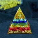 AURAREIKI Orgon Pyramid 7 Chakra Zadkiel Energy Crystal Eliminates Negative Energy LapisTourmaline Orgonite Ornament Crafts