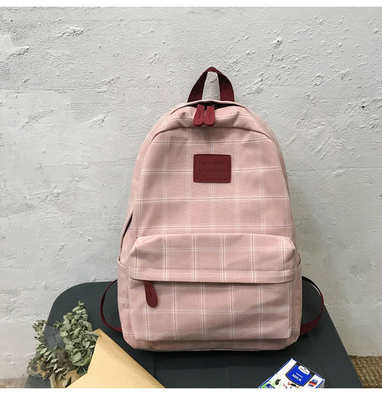 Mochila escolar de moda para chica, mochila informal nueva y sencilla para mujer, mochilas de libros a rayas para adolescentes, bolso de hombro de viaje, mochila