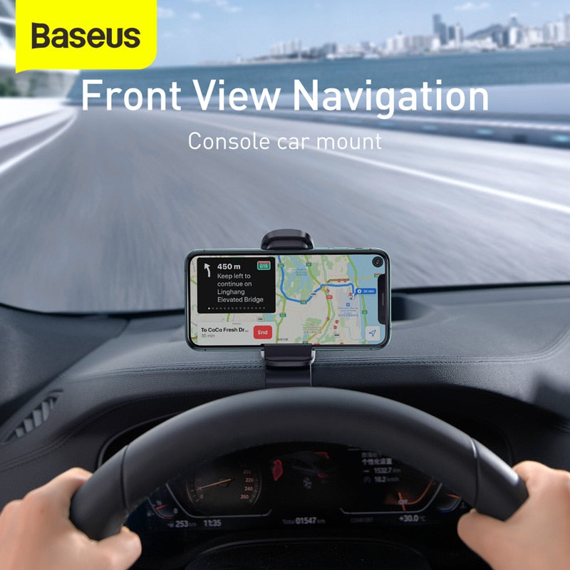 Baseus Autotelefonhalter 360-Grad-GPS-Navigation Armaturenbrett-Telefonhalterständer im Auto für Universal-Telefonclip-Halterung