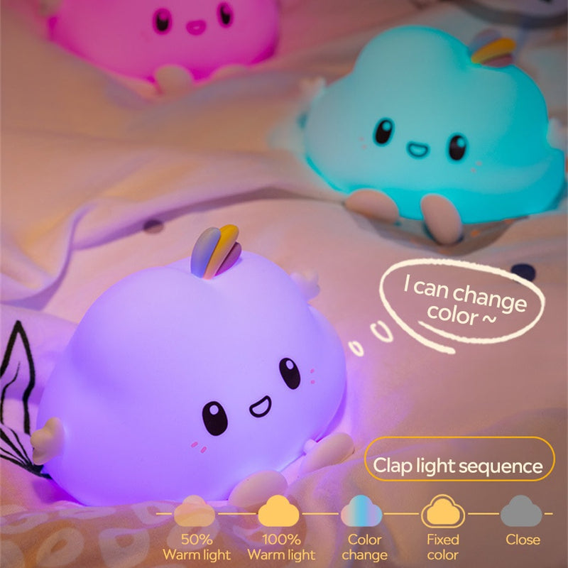 Cloud Night Light LED Light With Touch Sensor Soft Nursery Lamp Bedside Light For Kids Children Birthday Gift Room Decoration