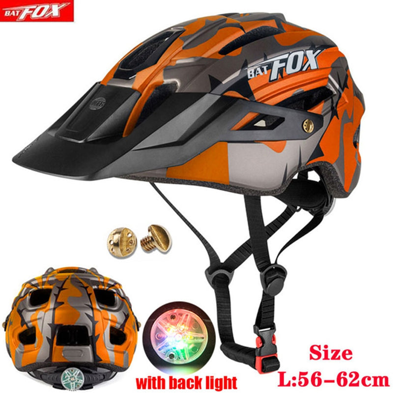 2022 New Batfox Bicycle Helmet for Adult Men Women MTB Bike Mountain Road Cycling Safety Outdoor Sports Safty Helmet