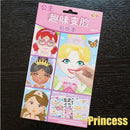 9pcs/set Stickers DIY Cute Stickers Children Puzzle Games Make-a-Face Princess Animal Dinosaur Assemble Toys for Girls Training
