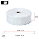 5M/10M/15M Motorcycle Exhaust Thermal Tape Header Heat Wrap Manifold Insulation Roll Resistant with Stainless Ties