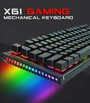 ZUOYA Juego Teclado mecánico LED retroiluminado Anti-ghosting Interruptor azul / rojo / negro Teclado para juegos con cable Ruso / Inglés para computadora portátil
