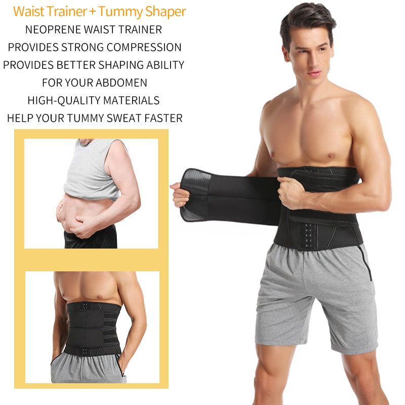 Männer Workout Taille Trainer Bauch Abnehmen Mantel Sauna Body Shaper Trimmer Gürtel Abs Bauch Shapewear Gewichtsverlust Korsett Fitness