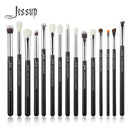 Jessup Eye Makeup Brushes Set 15pcs Precise Eyeshadow Brush Eyebrow EyeLiner Blending Concealer Natural Synthetic Black T177