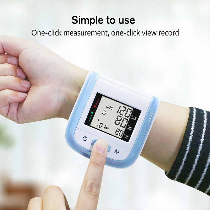 Yongrow Medical Digitales Handgelenk-Blutdruckmessgerät Herzfrequenz-Pulsmesser Messung Blutdruckmessgerät PR