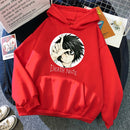 Popular Japanese Manga Death Note L·Lawliet Hoodies Men Anime Hoody Fashion Streetwear Loose Oversize Sweatshirts Fleece Clothes