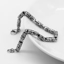 Moda Vintage Men100 % 925 pulsera de plata esterlina Punk Hip-Hop masculino sólido puro Silve Boy 20 cm cadena mano catenaria joyería