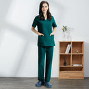 Hospital sala de operaciones negro azul enfermera Scrubs Set salón de belleza trabajo uniforme médico quirúrgico Tops pantalones mascota Doctor ropa de trabajo