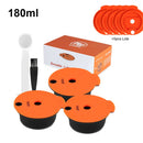 IFilas180/60 ml nachfüllbare Espresso-Kaffeemaschinen-Kapseln für BOSCH-Maschine Tassimo wiederverwendbare Filterkaffeekapseln, umweltfreundlich