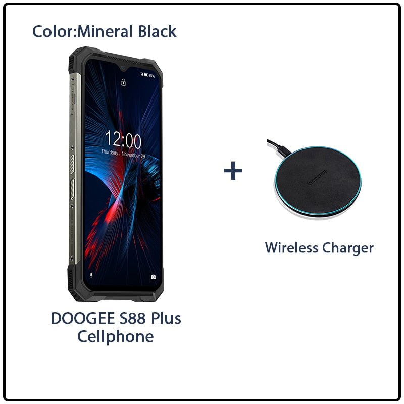 DOOGEE S88 Plus Robustes Smartphone 48 MP Hauptkamera 8 GB RAM 128 GB ROM IP68/IP69K Smartphone Android 10 OS Globale Version