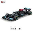 Bburago 1:43 2021 F1 Mercedes-AMG W12 44 # Lewis Hamilton 77 # Valtteri Bottas Fórmula uno Simulación aleación súper juguete modelo de coche