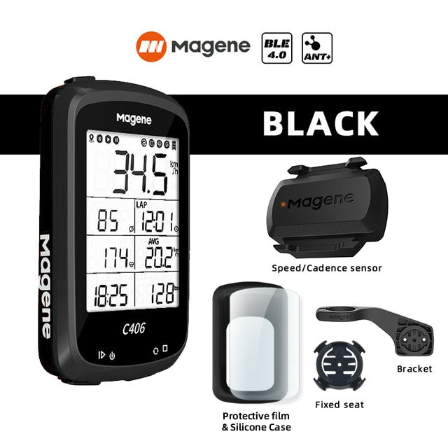 Magene C406 Bike Computer GPS Wireless Smart Mountain Road Bicycle Monito Stopwatchring Cycling Data Map bicycle Speed Stopwatch